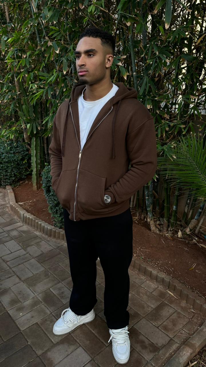 Capuche Zippé Oversize – Coton Premium