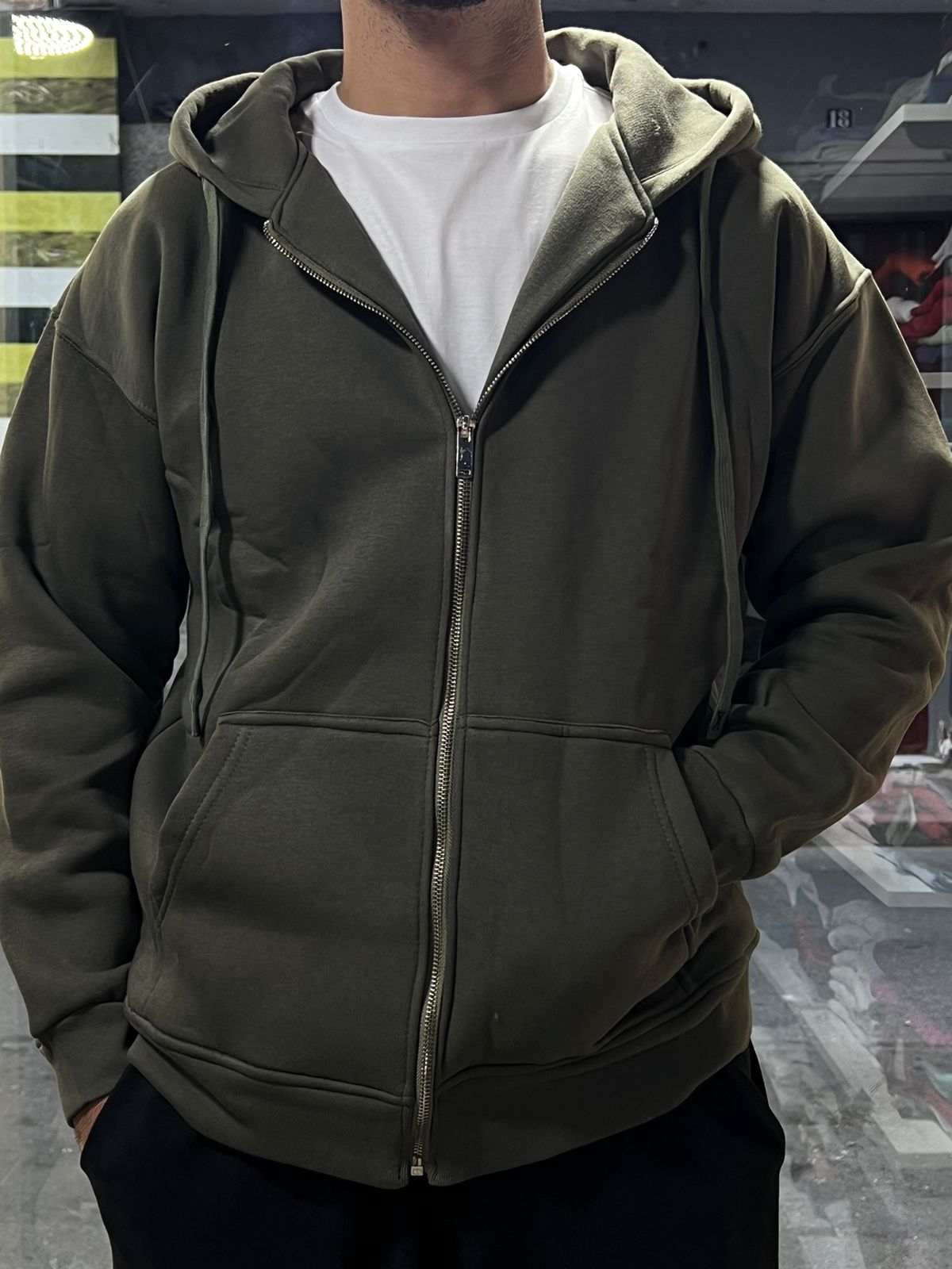 Hoodie Zippé Oversize – Coton Premium 