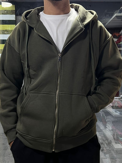 Hoodie Zippé Oversize – Coton Premium 