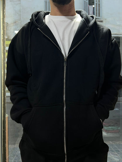 Hoodie Zippé Oversize – Coton Premium 