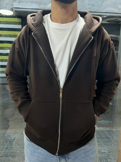 Hoodie Zippé Oversize – Coton Premium 
