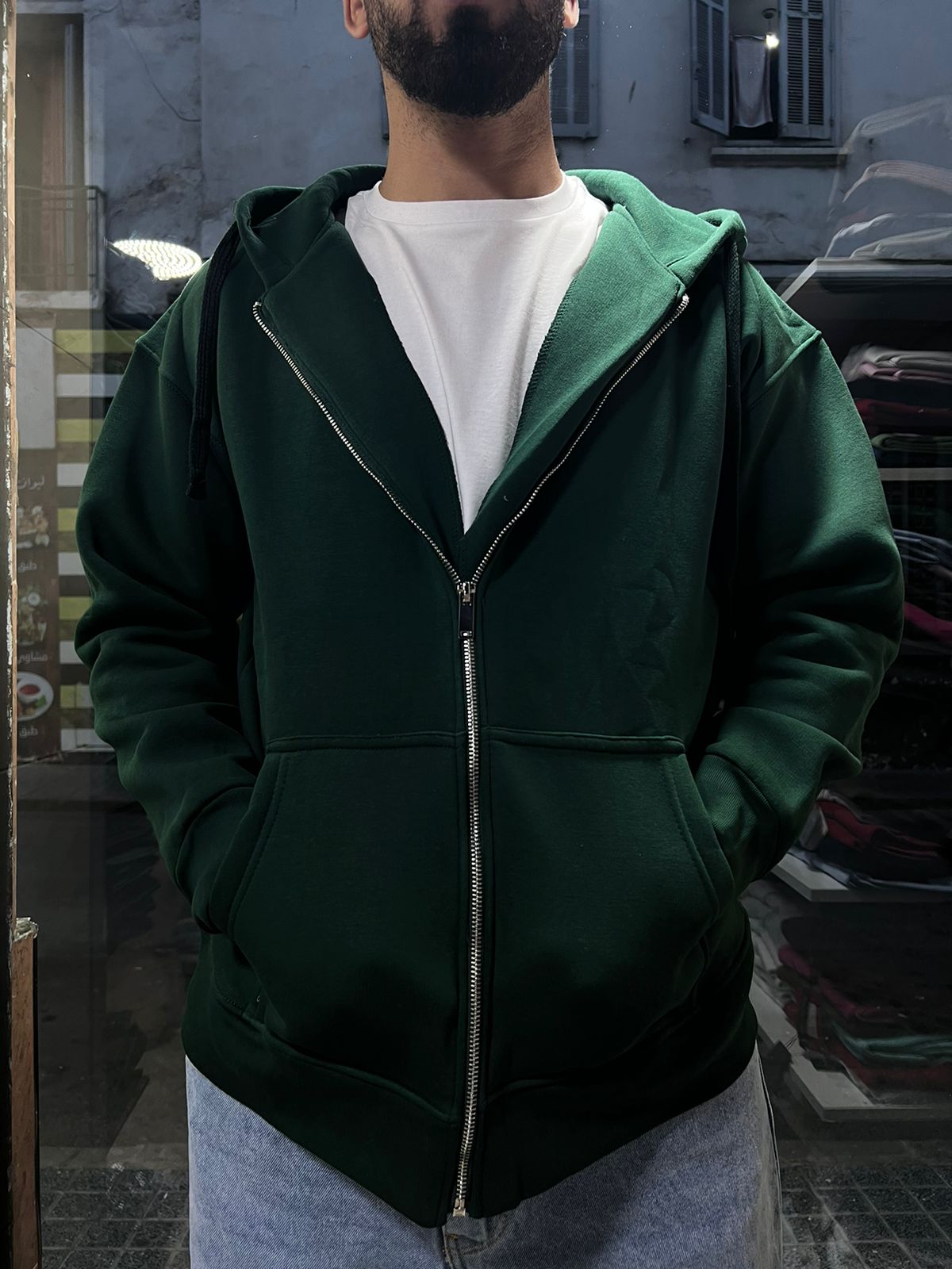 Hoodie Zippé Oversize – Coton Premium 