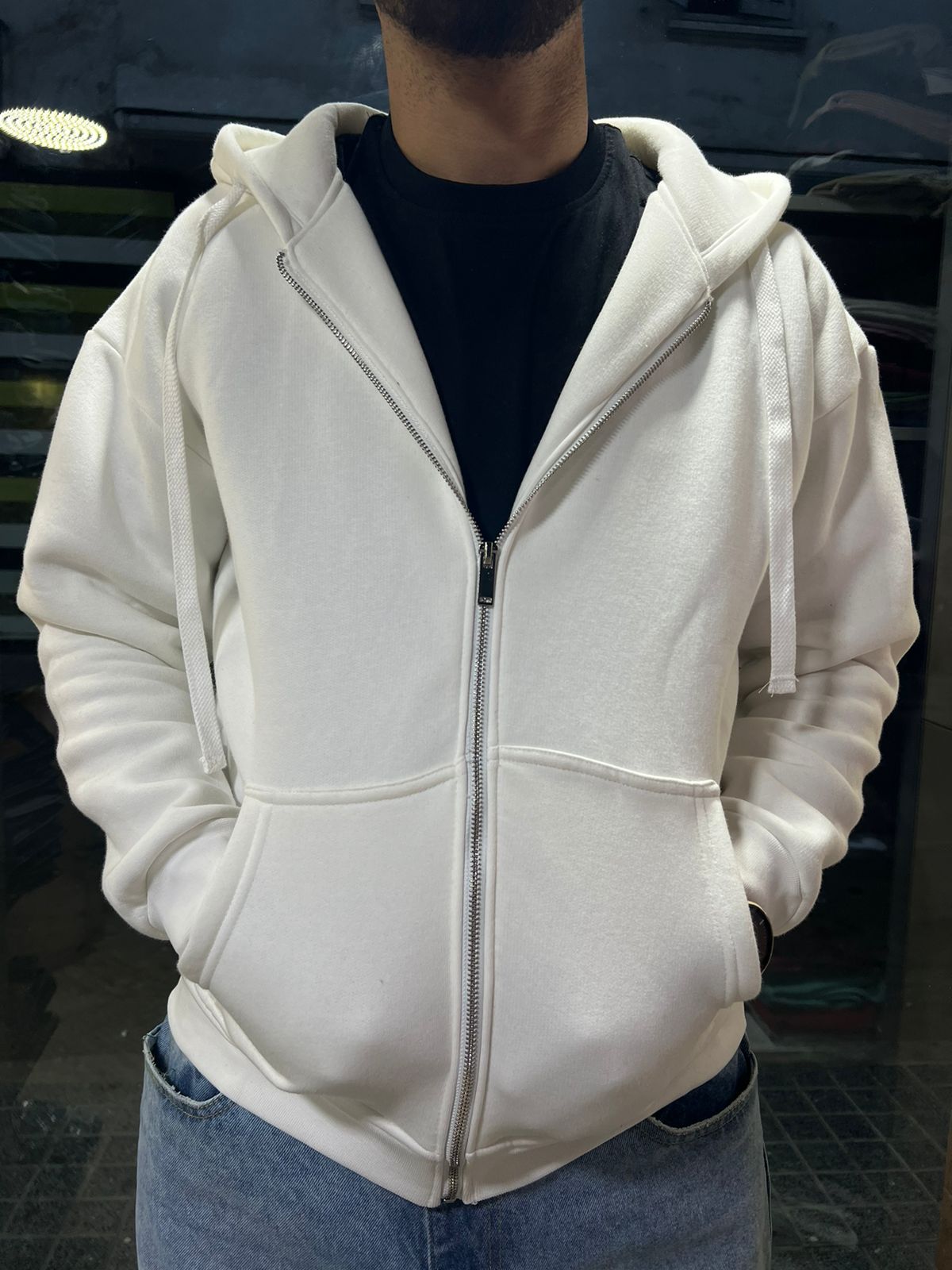 Hoodie Zippé Oversize – Coton Premium 